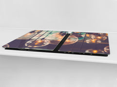 ENORMOUS Tempered GLASS Chopping Board - Induction Cooktop Cover – SINGLE: 80 x 52 cm; DOUBLE: 40 x 52 cm; DD49 Miscellaneous series : Retro lamps