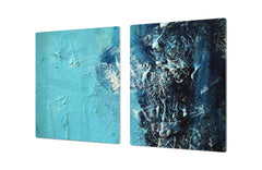 HUGE TEMPERED GLASS COOKTOP COVER – Glass Cutting Board and Worktop Saver – SINGLE: 80 x 52 cm (31,5” x 20,47”); DOUBLE: 40 x 52 cm (15,75” x 20,47”); DD46 Textures Series : Vintage texture
