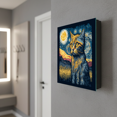 Petite armoire pour clés avec motif au choix K01 Lignes concentriques