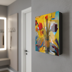Decorative Key Storage Cabinet K08 Kandinsky Style Oil on Canvas