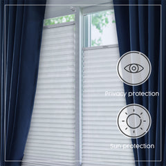 Custom No-Drill Pleated Blinds – EasyInstallation, Made to Measure