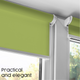 CUSTOMISED Roller Blinds - Quick and Easy Assembly with NO DRILLING – 25 rich colours - Roller Blinds for Windows and Doors – Made-to-measure roller shades