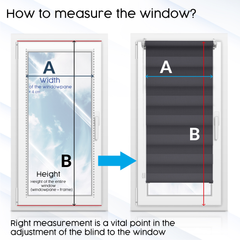 Customised Day and night roller blinds - Made-to-measure - Blinds for windows and doors WITHOUT DRILLING