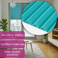Concept Blinds CUSTOMISED Pleated Shades - Width from 40cm to 200cm - Height from 20cm to 260cm - Made-to-measure - Premium Window and Door Coverage