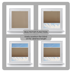 Concept Blinds Customised Pleated Shades – No Drilling, Easy Installation – Made-to-Measure – Width 40cm to 200cm, Height 20cm to 260cm – Premium Window & Door Blinds