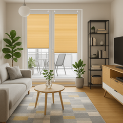Concept Blinds Customised Pleated Shades – No Drilling, Easy Installation – Made-to-Measure – Width 40cm to 200cm, Height 20cm to 260cm – Premium Window & Door Blinds