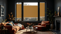 Concept Blinds LUXURY Blackout Custom Pleated Shades - Pearlescent Total Blackout Fabric - Made-to-Measure Window Blinds - Easy Installation with minimal DRILLING - Width 30-170cm x Height 20-240cm