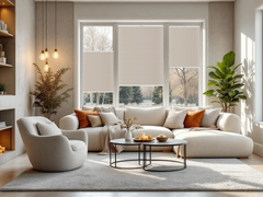 Concept Blinds® Made-to-Measure Honeycomb Pleated Blinds - Custom Up & Down Shades with Drilling - Semi-Transparent - Width 30-170cm, Height 20-240cm - Light Filtering Window Shades