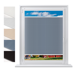 Concept Blinds® Custom Size No-Drill Honeycomb Pleated Blinds - Made-to-Measure - Easy Fit, Drill-Free Pleated Window Shades - Semi-Transparent, Light Filtering – 30-170cm Wide, 20-240cm Drop