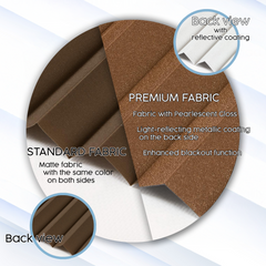 Luxury Blackout Custom Pleated Shades – Pearlescent Fabric, Made to Measure, Easy No-Drill Installation