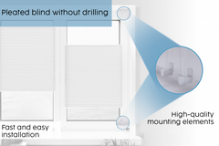 Cortinas plisadas personalizadas Concept Blinds - Ancho de 40 cm a 200 cm - Alto de 20 cm a 260 cm - Hechas a medida - Cobertura premium para ventanas y puertas