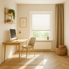 Custom Pleated Blinds – No Drill Installation, Within Window Frame, Made to Measure Adhesive Mount