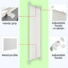 Blackout Custom Pleated Shades – Made to Measure, Easy No-Drill Installation