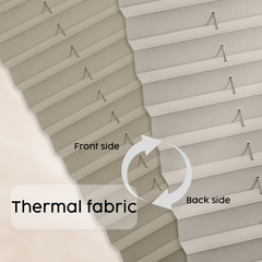 Concept Blinds Thermal Customised Pleated Shades - Thermal Fabric - Made-to-Measure Windows Shades - Easy Installation WITH DRILLING - Width 30–130cm x Height 40-230cm