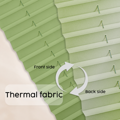 Concept Blinds Thermal Customised Pleated Shades - Thermal Fabric - Made-to-Measure Windows Shades - Easy Installation WITHOUT DRILLING - Width 30–130cm x Height 40-230cm