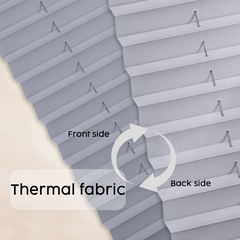 Concept Blinds Thermal Customised Pleated Shades - Thermal Fabric - Made-to-Measure Windows Shades - Easy Installation No Drilling Needed - Width 30–130cm x Height 40-230cm