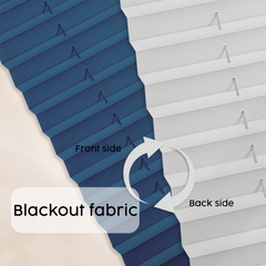Premium Blackout Pleated Blinds – Drill Mounted, Made to Measure for Window Sizes 30–130cm x 40–230cm