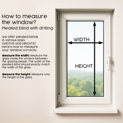 Premium Blackout Pleated Blinds – Drill Mounted, Made to Measure for Window Sizes 30–130cm x 40–230cm