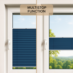 Premium Blackout Pleated Blinds – Drill Mounted, Made to Measure for Window Sizes 30–130cm x 40–230cm