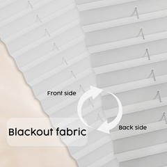 Premium Blackout Pleated Blinds – No Drill, Made to Measure for Window Sizes 30–130cm x 40–230cm