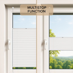 Premium Blackout Pleated Blinds – No Drill, Made to Measure for Window Sizes 30–130cm x 40–230cm