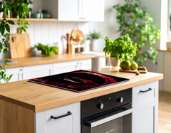 Concept Crystal Induction Hob Cover Mat 80x52cm – 3mm Thick PVC Cooker Top Protector – Decorative Water?Resistant Hob Cover with Modern Designs for Induction & Electric Hobs : Red Wine