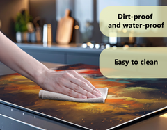 Concept Crystal Induction Hob Cover Mat 80x52cm – 3mm Thick PVC Cooker Top Protector – Decorative Water?Resistant Hob Cover with Modern Designs for Induction & Electric Hobs : Sailing through the Dreams