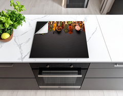 Concept Crystal Induction Hob Cover Mat 80x52cm – 3mm Thick PVC Cooker Top Protector – Decorative Water?Resistant Hob Cover with Modern Designs for Induction & Electric Hobs : Herbs and Spices