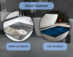 Concept Crystal Bathroom PVC Mat – Water-Resistant Floor Mat – Modern Designer Bath Mat with 4 Size Options for Bathroom, Shower & Toilet - Soft Shower Mat with Decorative Designs : Night sky