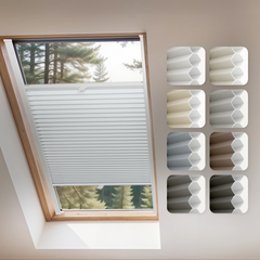 Concept Blinds Honeycomb Roof Window Pleated Blind – Blackout & Thermal Insulation, Made to Measure, 7 Fabric Colours, Adjustable Up & Down, Easy Drill Fitting – Premium Custom Roof Window Shade