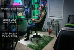 Precision Floor Mat - Innovative Custom PVC Mat for Home, Kitchen & Playrooms – Water Resistant, Stain-Proof & Kids-Safe - Vibrant Designs with Adjustable Sizes from 20x20 cm up to 200x300 cm : Green marble leaves