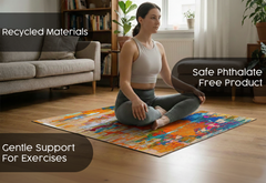 Precision Floor Mat - Innovative Custom PVC Mat for Home, Kitchen & Playrooms – Water Resistant, Stain-Proof & Kids-Safe - Vibrant Designs with Adjustable Sizes from 20x20 cm up to 200x300 cm : Splashes of paint 2