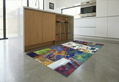 Precision Floor Mat - Innovative Custom PVC Mat for Home, Kitchen & Playrooms – Water Resistant, Stain-Proof & Kids-Safe - Vibrant Designs with Adjustable Sizes from 20x20 cm up to 200x300 cm : Modern Art