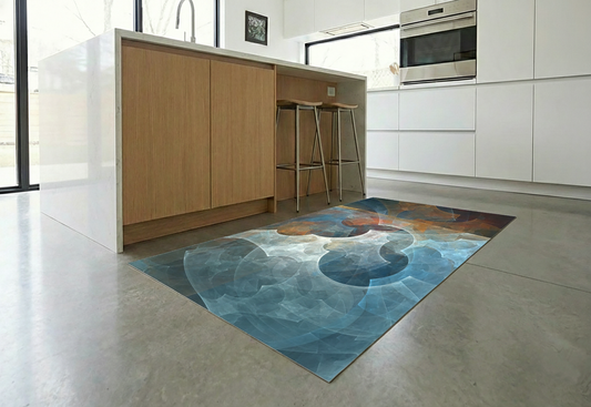 Precision Floor Mat - Innovative Custom PVC Mat for Home, Kitchen & Playrooms – Water Resistant, Stain-Proof & Kids-Safe - Vibrant Designs with Adjustable Sizes from 20x20 cm up to 200x300 cm : Abstraction 1