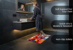 Precision Floor Mat - Innovative Custom PVC Mat for Home, Kitchen & Playrooms – Water Resistant, Stain-Proof & Kids-Safe - Vibrant Designs with Adjustable Sizes from 20x20 cm up to 200x300 cm : Colourful spots