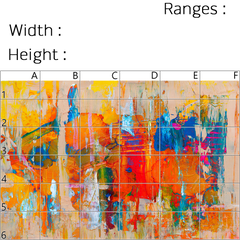 Precision Floor Mat - Innovative Custom PVC Mat for Home, Kitchen & Playrooms – Water Resistant, Stain-Proof & Kids-Safe - Vibrant Designs with Adjustable Sizes from 20x20 cm up to 200x300 cm : Splashes of paint 2