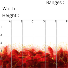 Precision Floor Mat - Innovative Custom PVC Mat for Home, Kitchen & Playrooms – Water Resistant, Stain-Proof & Kids-Safe - Vibrant Designs with Adjustable Sizes from 20x20 cm up to 200x300 cm : Red marble leaves