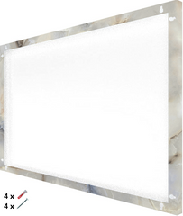 Concept Crystal ® Pizarra Metálica Magnética – Pizarra Blanca de Borrado en Seco & Tablero de Notas con Imanes para Oficinas y Hogares – Organizador de Pared Moderno y Duradero