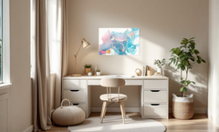 Lavagna Messaggi Magnetica Premium, Lavagna Bianca in Metallo Resistente per Cucina & Famiglia