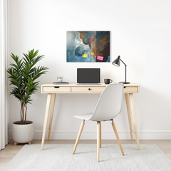 Magnetic Metal Board – Dry-Erase Wall Board & Strong Magnet Bulletin Board for Offices, Homes & Classrooms – Modern & Durable Wall Organizer : Abstraction 1