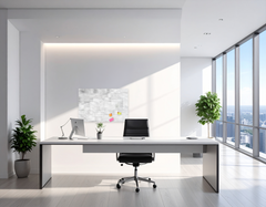 Tableau Blanc Métallique Moderne, Tableau Mémo Effaçable à Sec Design pour Bureau à Domicile