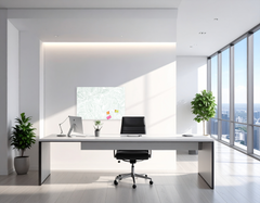Concept Crystal Pizarra Blanca Magnética Minimalista, Panel Metálico para Escritura, Borrable