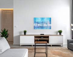Magnetische Metalltafel – Trocken abwischbare Wandtafel und starke Magnet-Pinnwand für Büros, Zuhause und Klassenzimmer – Moderner und langlebiger Wand-Organizer: Gemalte Katze