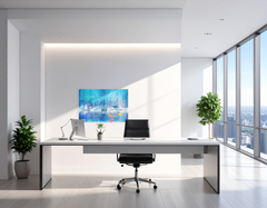 Tableau Blanc Métallique Moderne, Tableau Mémo Effaçable à Sec Design pour Bureau à Domicile