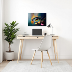 Lavagna Magnetica Elegante e Bacheca – Bacheca Metallica per Note, Foto e Organizzazione – Perfetta per Casa, Cucina e Ufficio