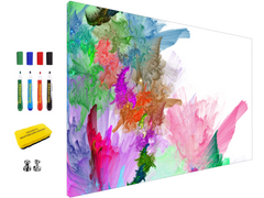 Magnetic Metal Board – Dry-Erase Wall Board & Strong Magnet Bulletin Board for Offices, Homes & Classrooms – Modern & Durable Wall Organizer : Colourful background