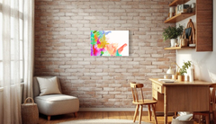 Magnetische Metalltafel – Trocken abwischbare Wandtafel und starke Magnet-Pinnwand für Büros, Zuhause und Klassenzimmer – Moderner und langlebiger Wand-Organizer: Bunter Hintergrund