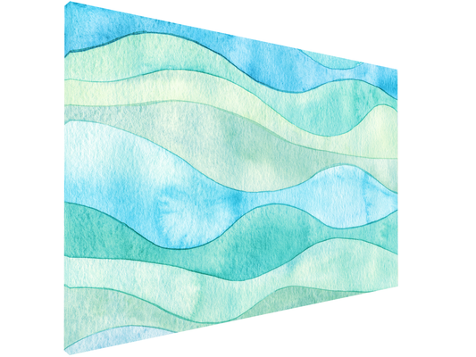 Magnetic Metal Board – Dry-Erase Wall Board & Strong Magnet Bulletin Board for Offices, Homes & Classrooms – Modern & Durable Wall Organizer : Watercolour waves