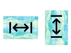 Magnetic Metal Board – Dry-Erase Wall Board & Strong Magnet Bulletin Board for Offices, Homes & Classrooms – Modern & Durable Wall Organizer : Watercolour waves