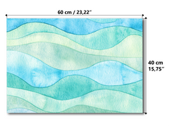 Magnetic Metal Board – Dry-Erase Wall Board & Strong Magnet Bulletin Board for Offices, Homes & Classrooms – Modern & Durable Wall Organizer : Watercolour waves